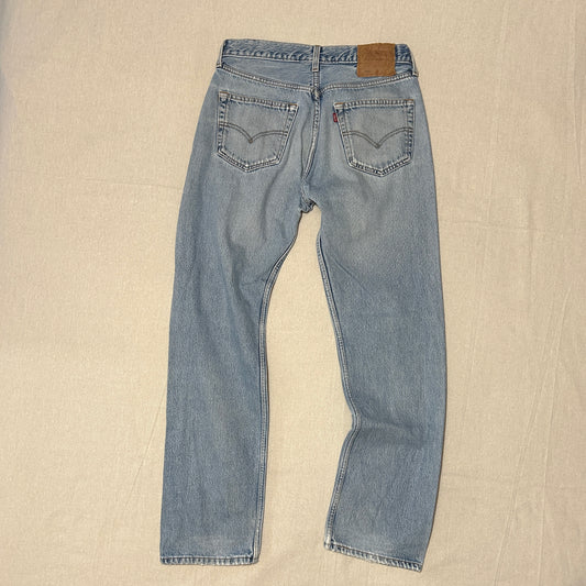 Levi's 501 Homme – Coupe Droite – Bleu Clair Délavé – W32 L32