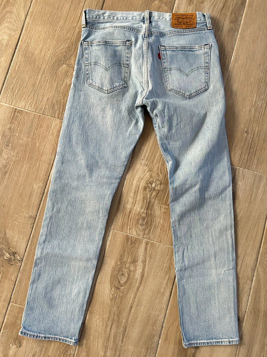 Jean Levi's 501 ST x Justin Timberlake Fresh Leaves – Slim Taper – Bleu clair délavé – W31 L32