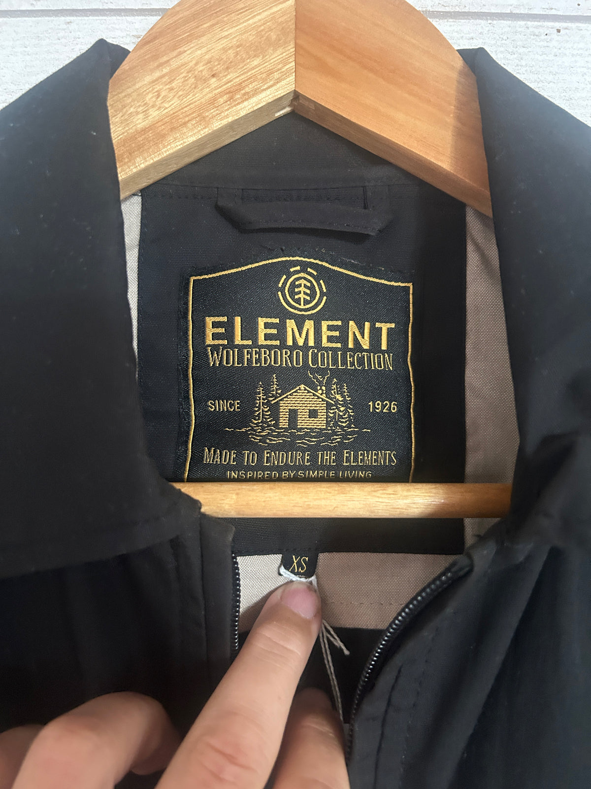 Veste Element – Blouson Harrington Wolfeboro Homme – Taille XS Noir