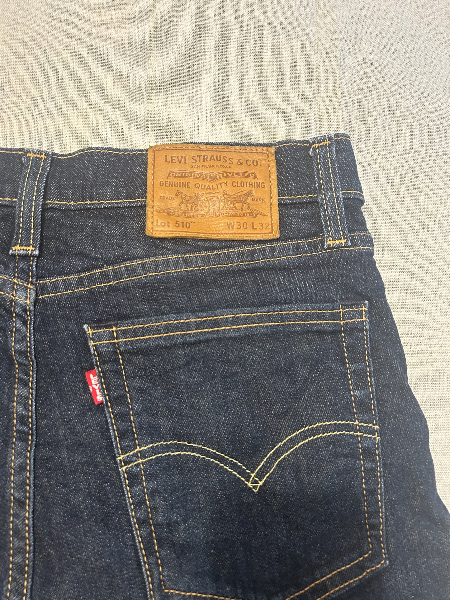 Jean Levi's Premium 510 Homme – Coupe Skinny – Bleu Brut – W30 L32