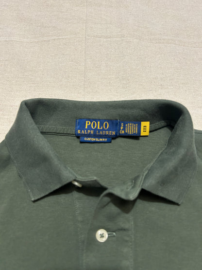 Polo Classique "Custom Slim Fit" • POLO RALPH LAUREN • Taille S • Vert Kaki / Olive