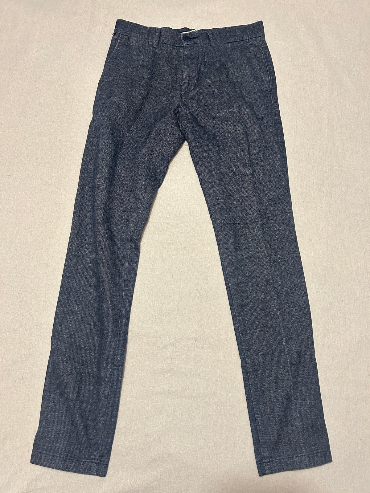 Pantalon Tommy Hilfiger – Chino Bleecker Slim Stretch Homme – W30 L34 – Bleu/Gris