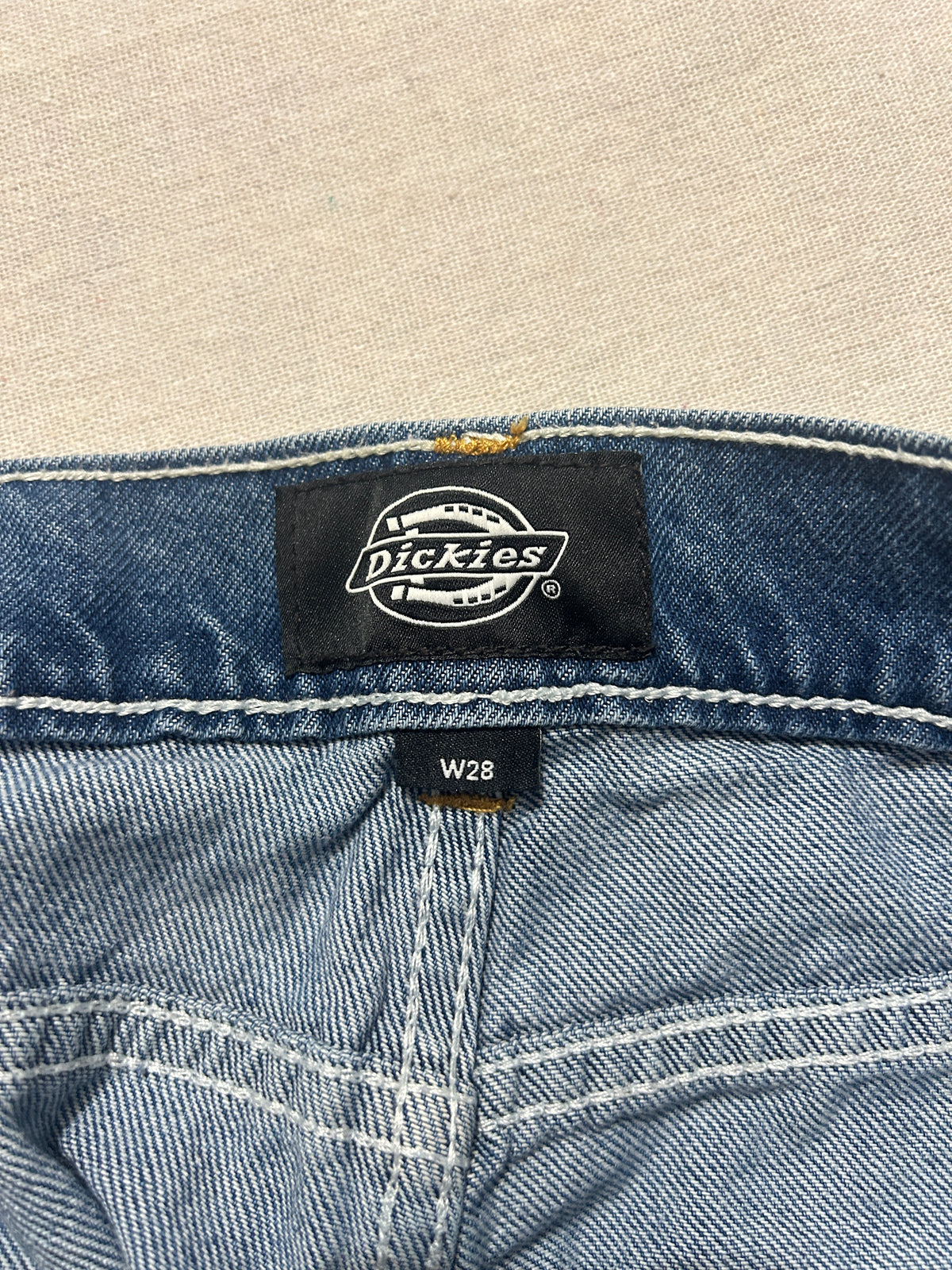 Short Jean Dickies Carpenter Homme – Coupe Droite – Bleu Denim – W28