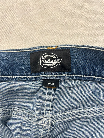 Short Jean Dickies Carpenter Homme – Coupe Droite – Bleu Denim – W28