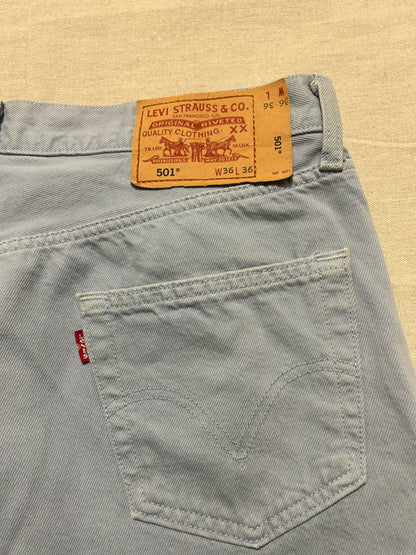 Levi's 501 – Jean Homme – W36 L36 – Bleu Ciel Vintage