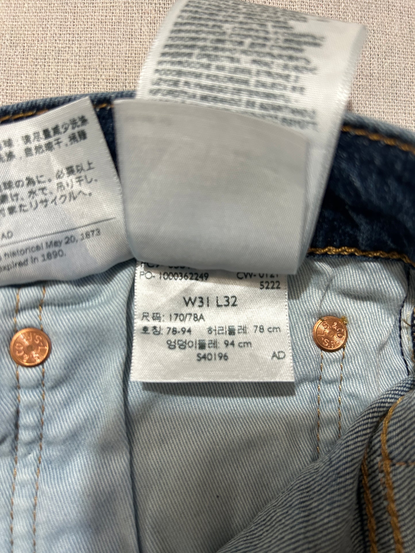Levi's 510 – Jean Homme – W31 L30 – Bleu