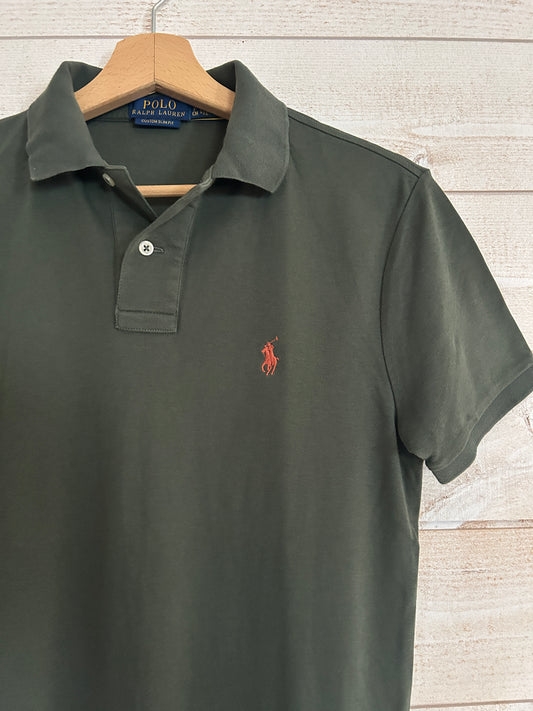 Polo Classique "Custom Slim Fit" • POLO RALPH LAUREN • Taille S • Vert Kaki / Olive