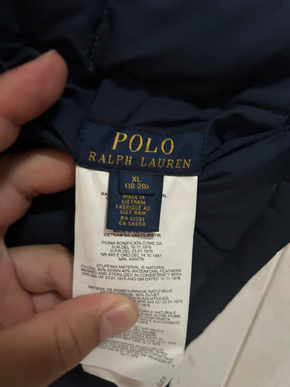 Doudoune Ralph Lauren Sans Manche Réversible – Taille S (XL Jeune) – Marine/Rouge