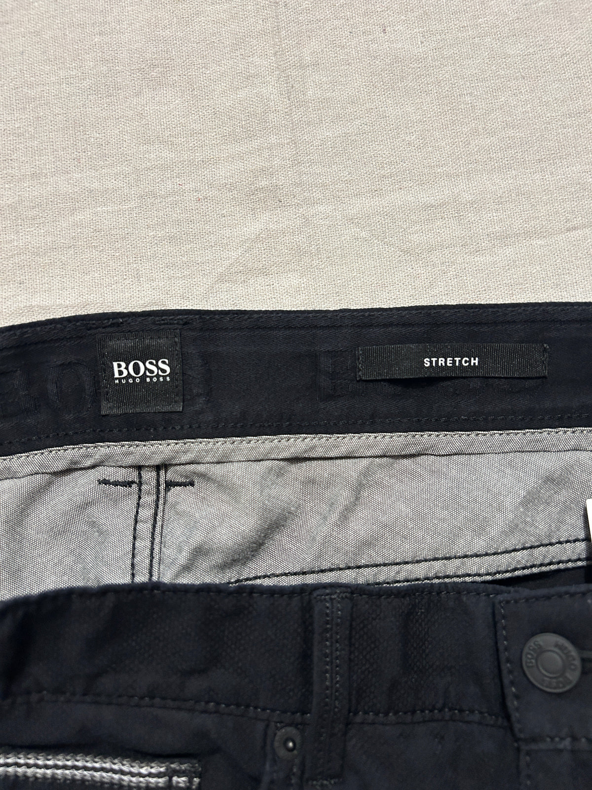 Pantalon Hugo Boss Chino Travel Stretch Homme – Coupe Droite – Noir – W31 L34