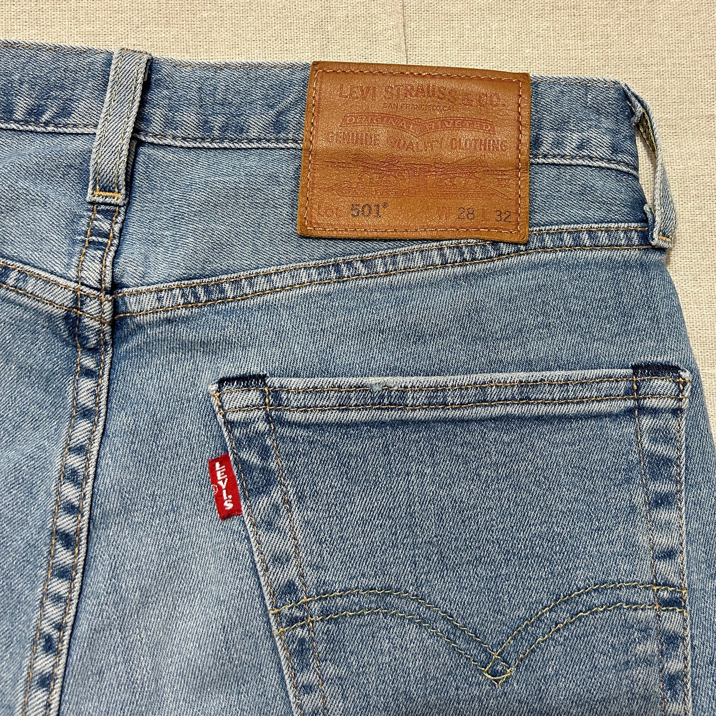 Levi's 501 Homme – Coupe Droite – Bleu Clair – W28 L32