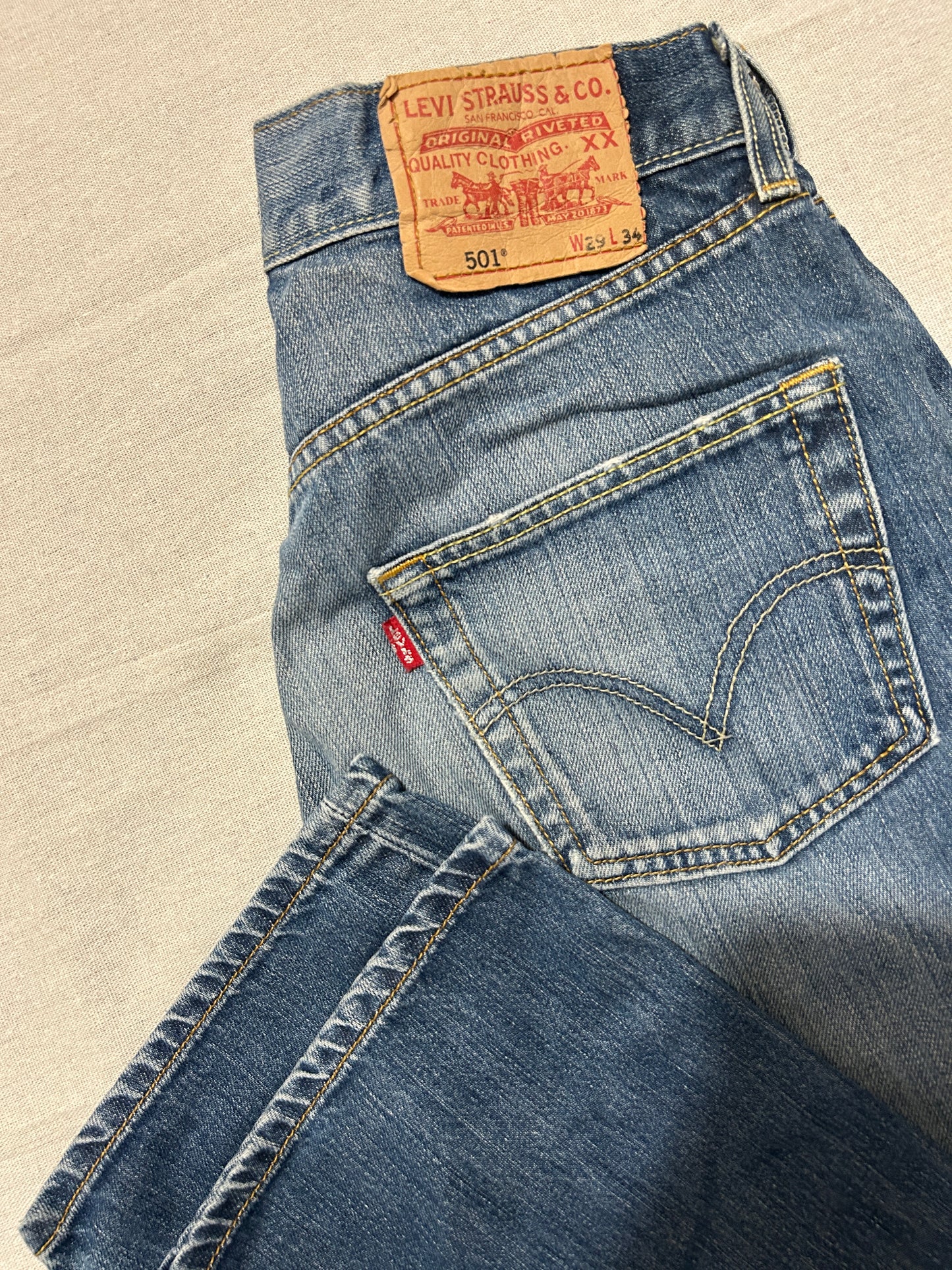 Levi's 501 – Jean Homme – W29 L34 – Bleu Vintage