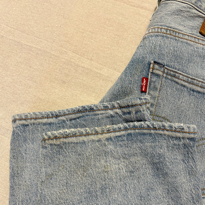 Jean Levi's 501 Original Bleu Clair Délavé Buttons Multicouleurs – Taille W30 L32