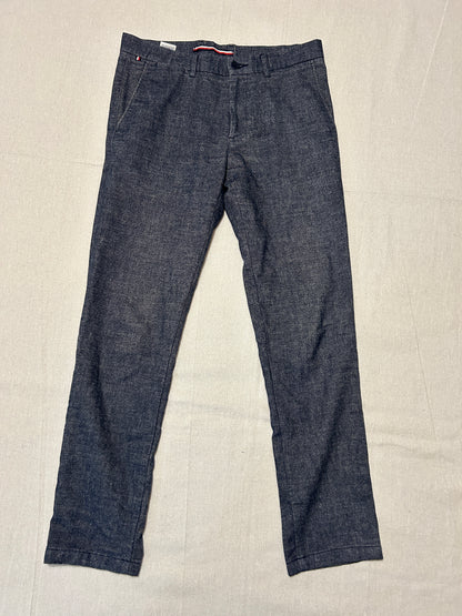 Pantalon Tommy Hilfiger – Chino Bleecker Slim Stretch Homme – W33 L32 – Bleu Marine