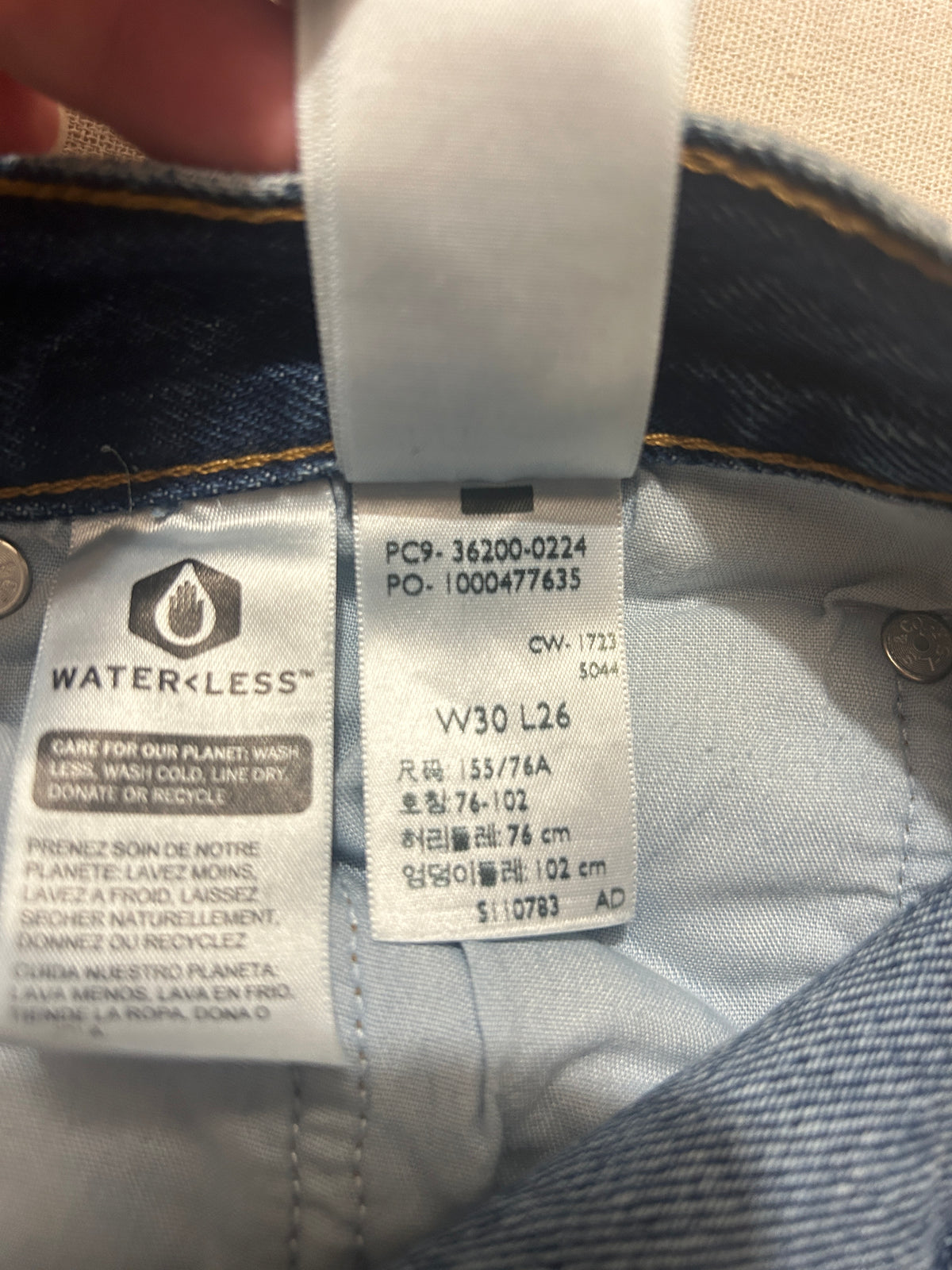 Jean Levi's 501 Crop Fit Droit Femme – W30 L26 Bleu