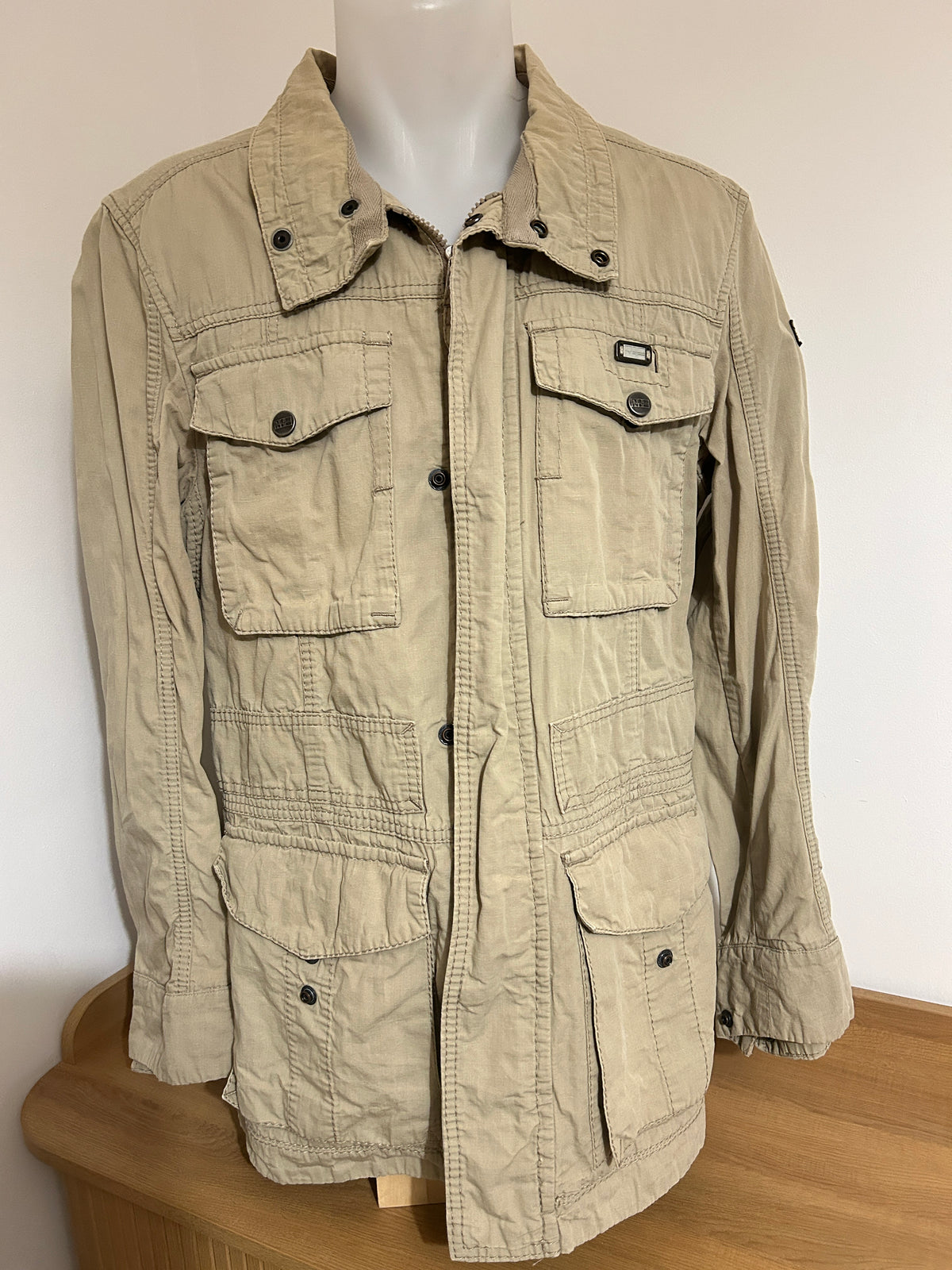 Veste Saharienne Napapijri Homme – Taille M Beige