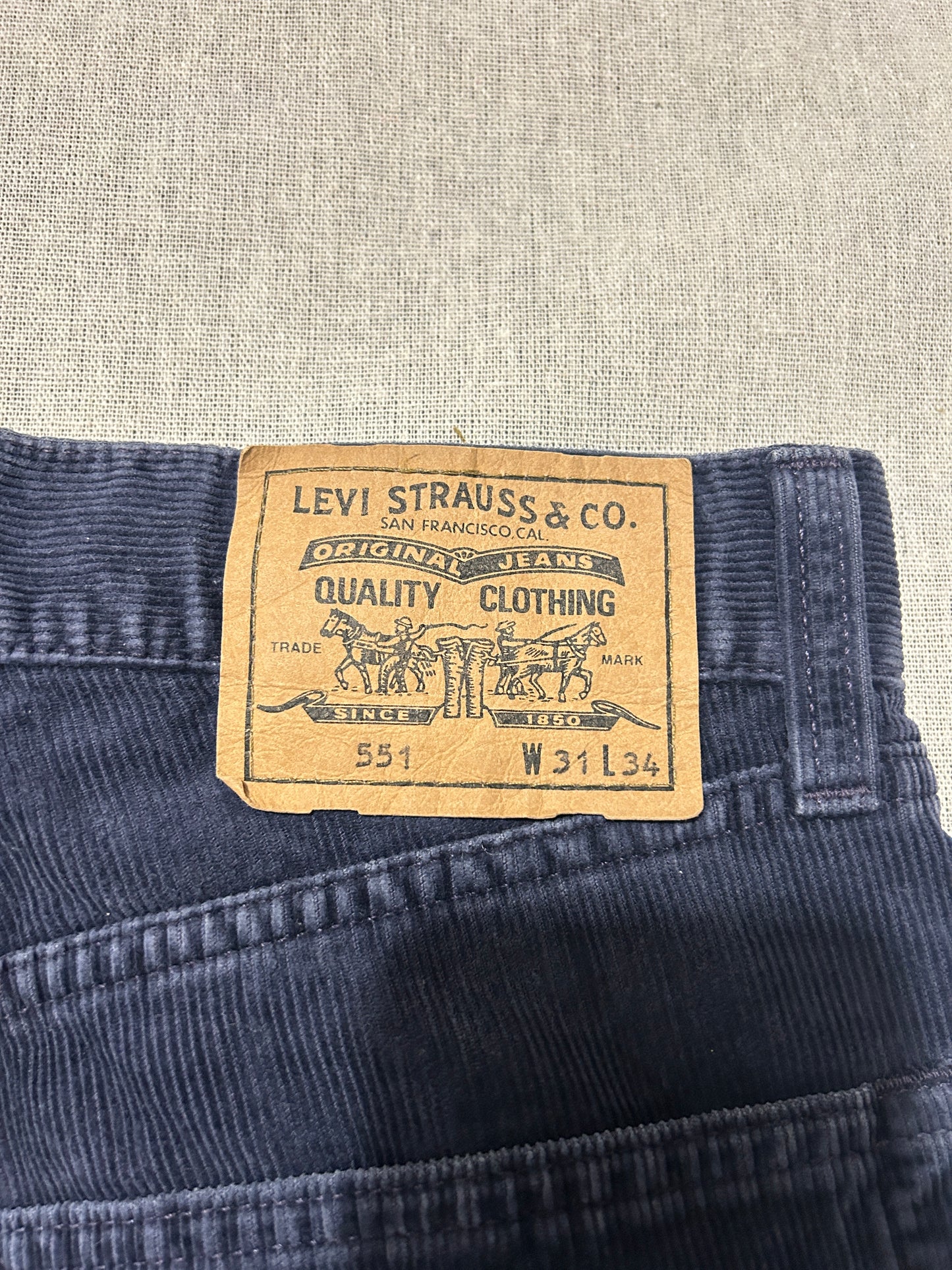 Levi's 55 Homme – Coupe Droite – Bleu Marine – W32 L34