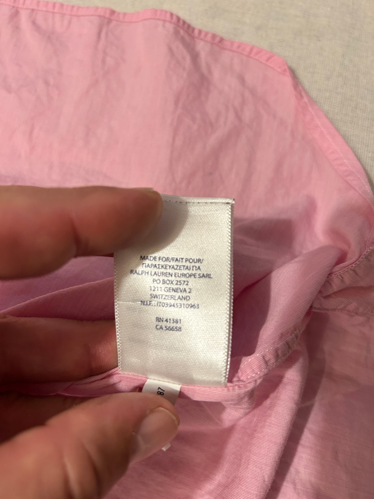 Chemise Ralph Lauren – Coupe Slim Fit – Rose clair – L / 42