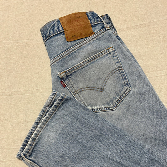 Levi's 501 Homme – Coupe Droite – Bleu Clair Délavé – W32 L32