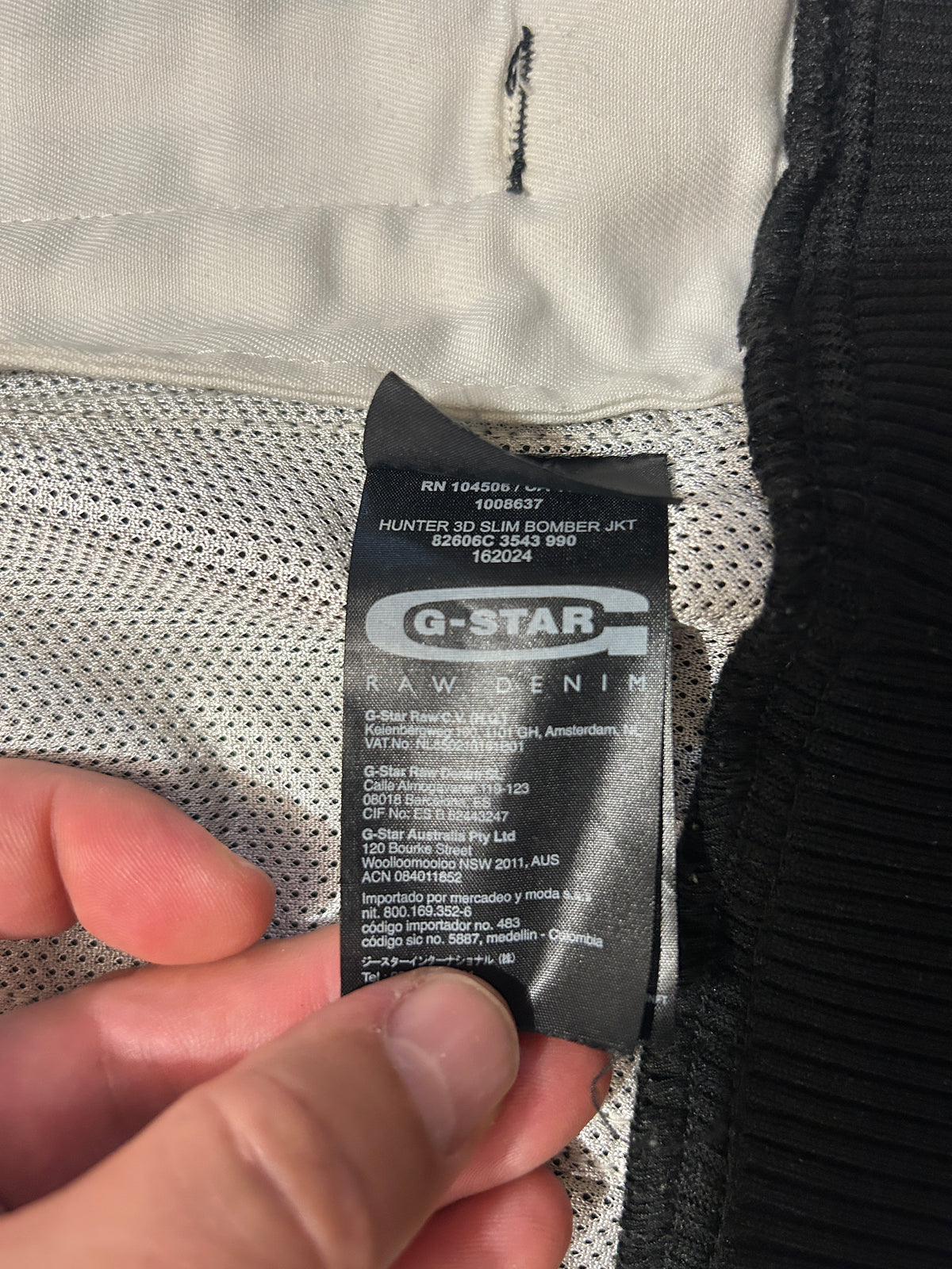 Veste Bomber G-Star RAW Hunter 3D – Coupe Slim – Noir – S