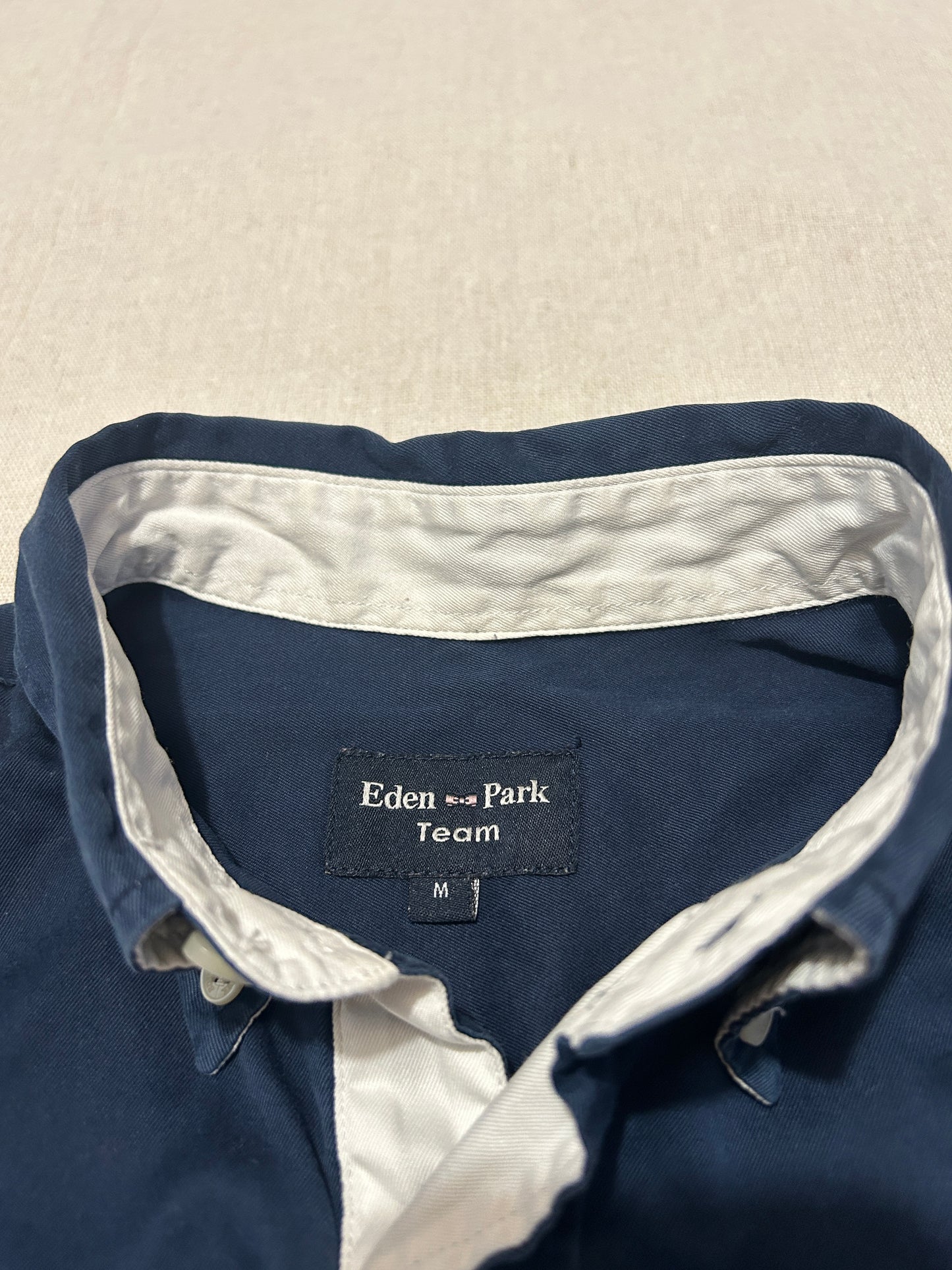 Chemise Color-Block Style Rugby • EDEN PARK Team • Taille M • Bleu Marine et Rose