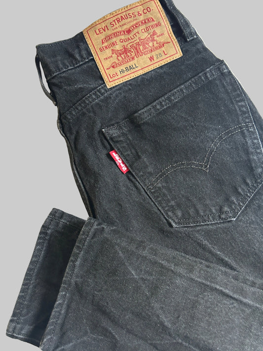 Jean Levi's Hi-Ball Roll – Coupe Taper – Noir délavé – W28