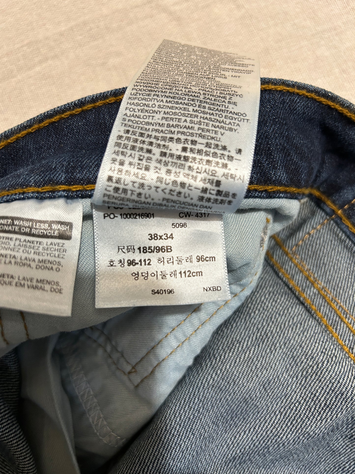 Levi's 510 – Jean Homme – W38 L34 – Bleu Brut