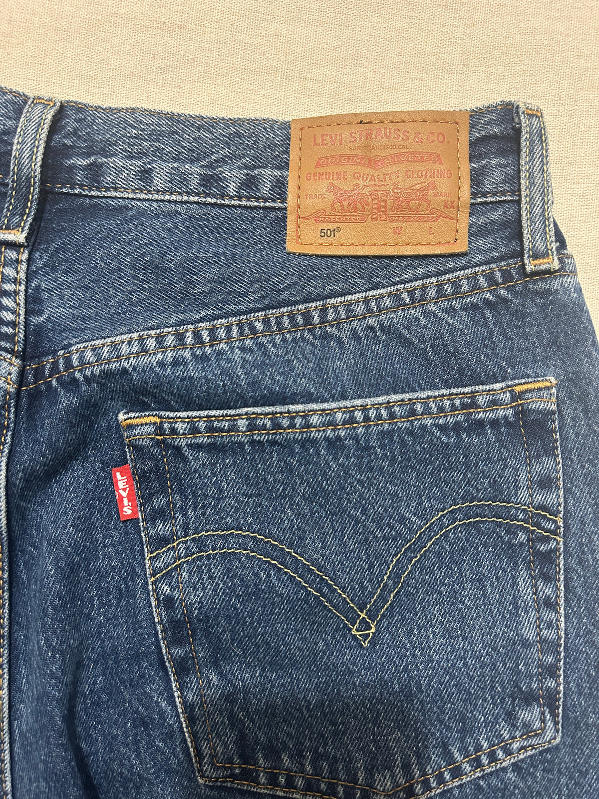 Jean Levi's 501 Crop Fit Droit Femme – W30 L26 Bleu