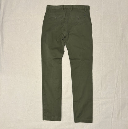 Tommy Hilfiger Bleecker Chino Homme – Coupe Slim – Vert Kaki – W31 L32