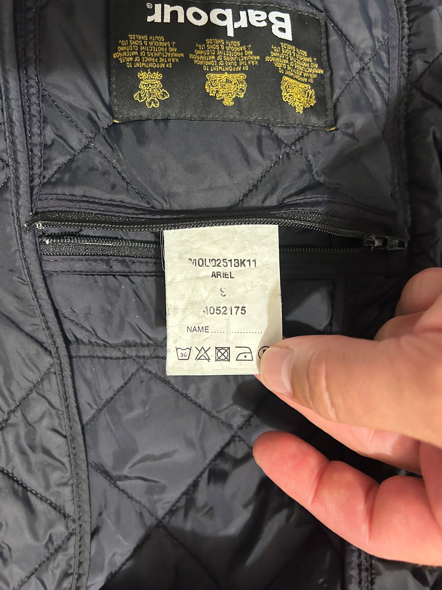 Veste Matelassée Chasse / Countryside • BARBOUR • Taille S • Noir