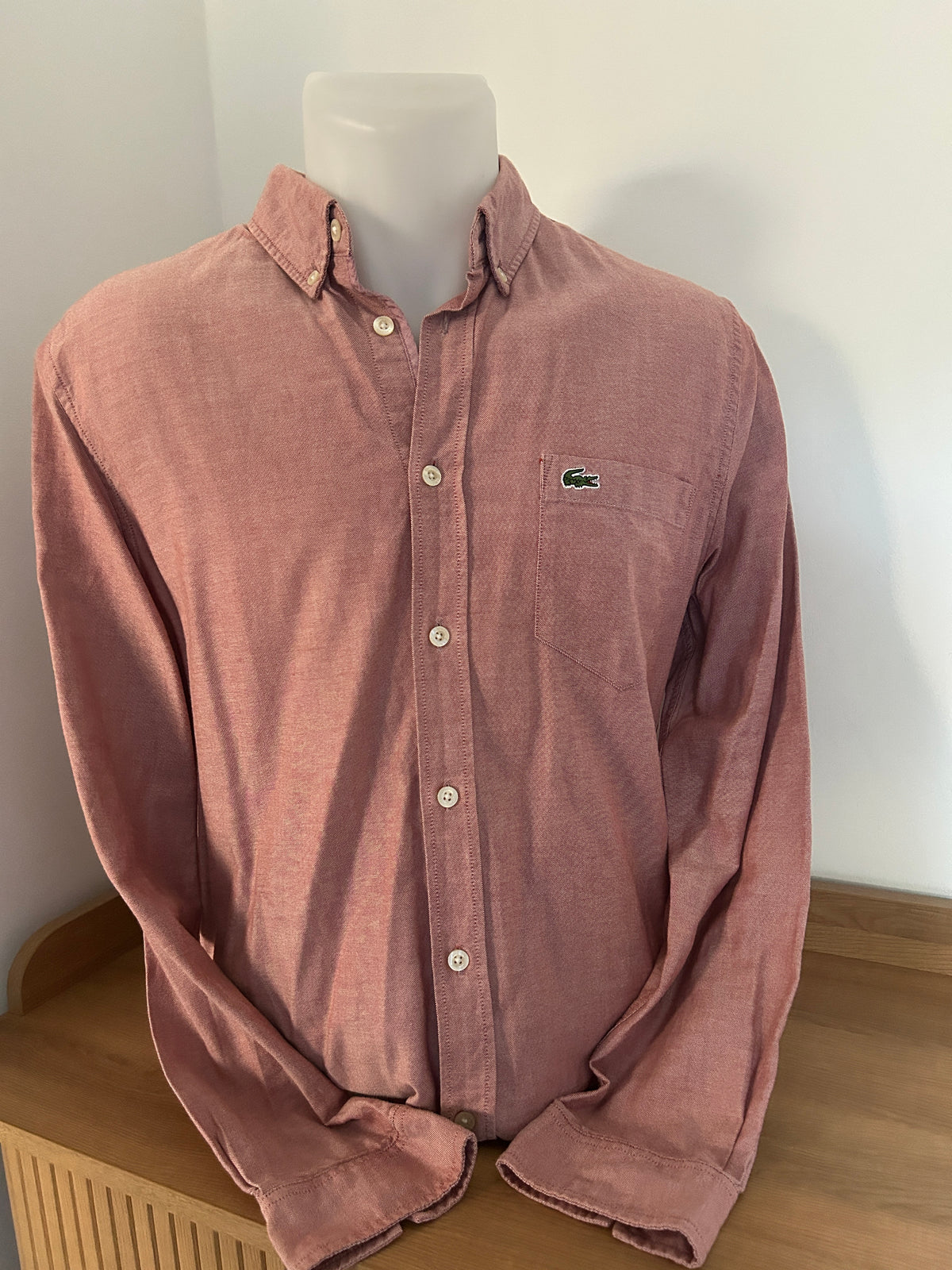 Chemise Lacoste Oxford – Coupe Regular Fit – Vieux rose – M