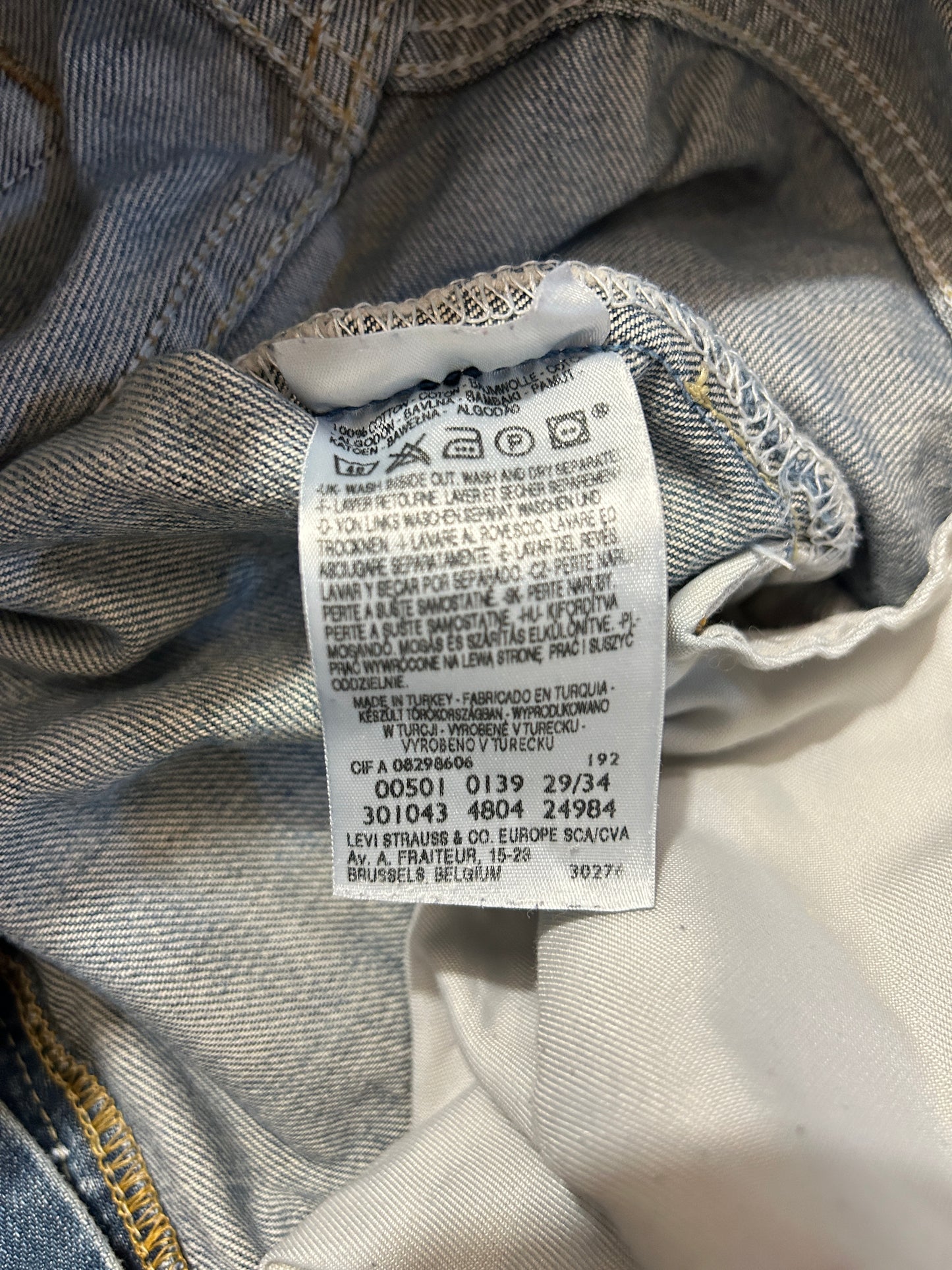Levi's 501 – Jean Homme – W29 L34 – Bleu Vintage