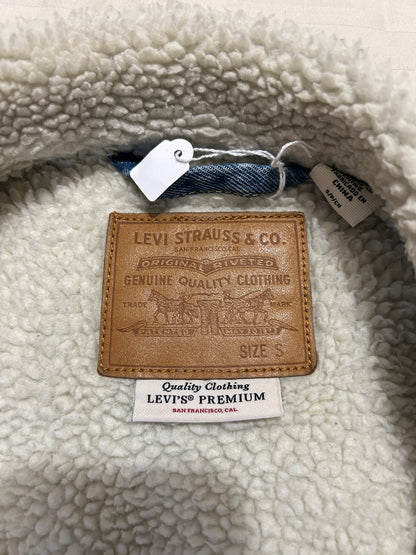 Veste Levi's Sherpa Trucker Homme – Taille S Bleu Clair