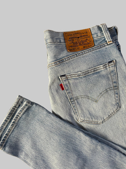 Jean Levi's 501 ST x Justin Timberlake Fresh Leaves – Slim Taper – Bleu clair délavé – W31 L32