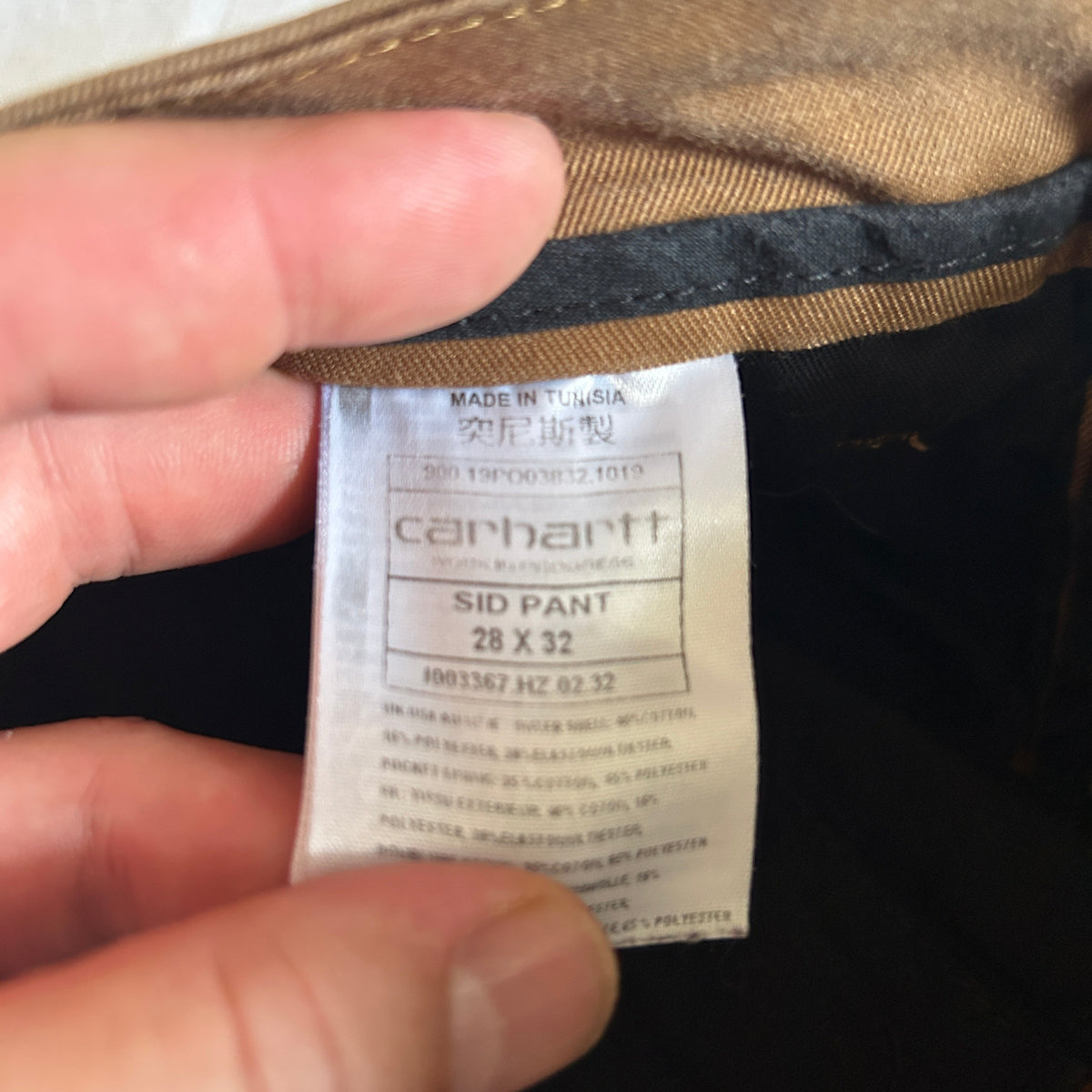 Pantalon chino Carhartt WIP Sid Pant – Coupe Slim – Camel – W28 L32
