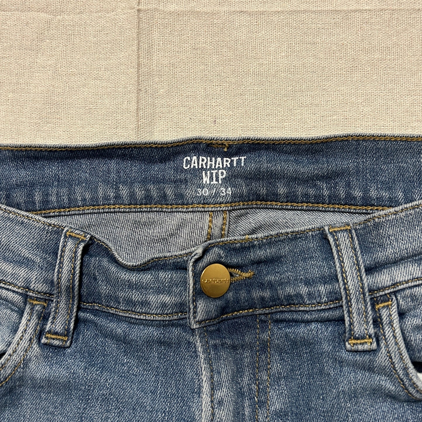 Jean Carhartt Rebel Pant Homme – Coupe Skinny – Bleu Clair – W30 L34