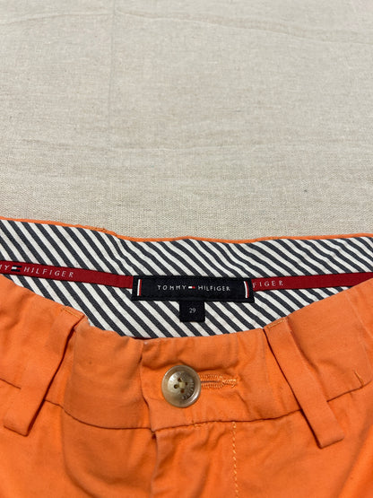 Short Chino Coupe Droite • TOMMY HILFIGER • Taille W29 (38/40 FR) • Orange Mandarine