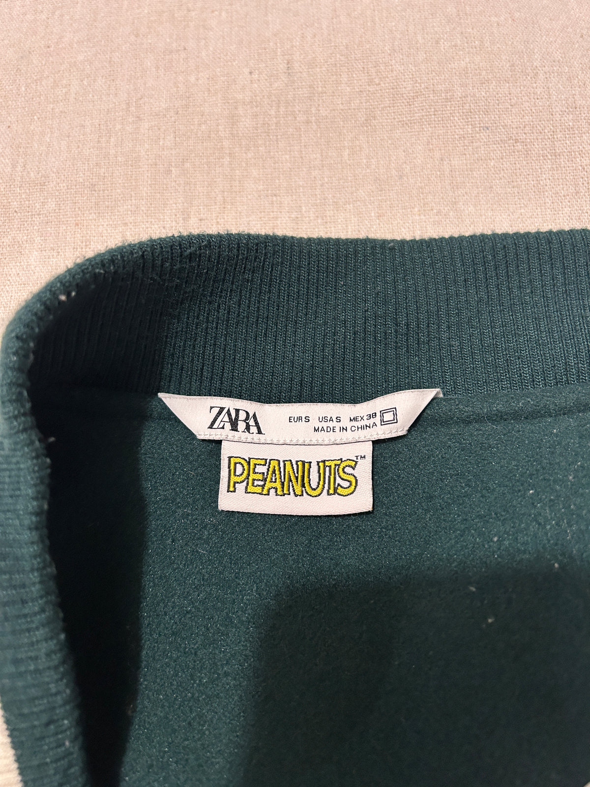 Veste Teddy Zara x Peanuts Snoopy  – Coupe Oversize – Taille S