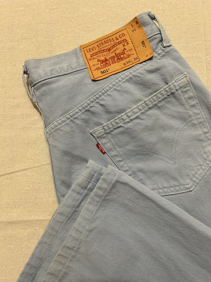 Levi's 501 – Jean Homme – W36 L36 – Bleu Ciel Vintage