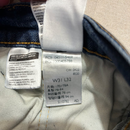 Jean Levi's 511 Slim Bleu Brut Patiné – Taille W31 L32