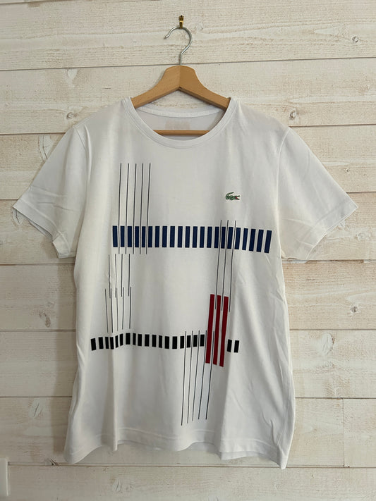 T-shirt Graphique Géométrique • LACOSTE SPORT • Taille M (4) • Blanc