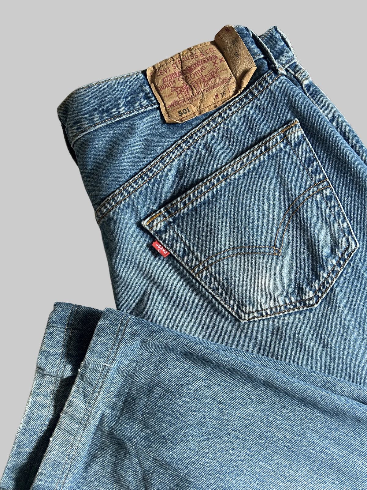 Jean Levi's 501 Vintage – Coupe Droite – Bleu – W36 – Raccourci