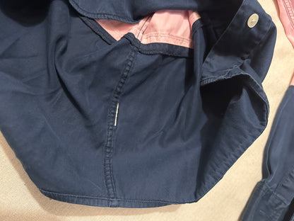 Chemise Color-Block Style Rugby • EDEN PARK Team • Taille M • Bleu Marine et Rose