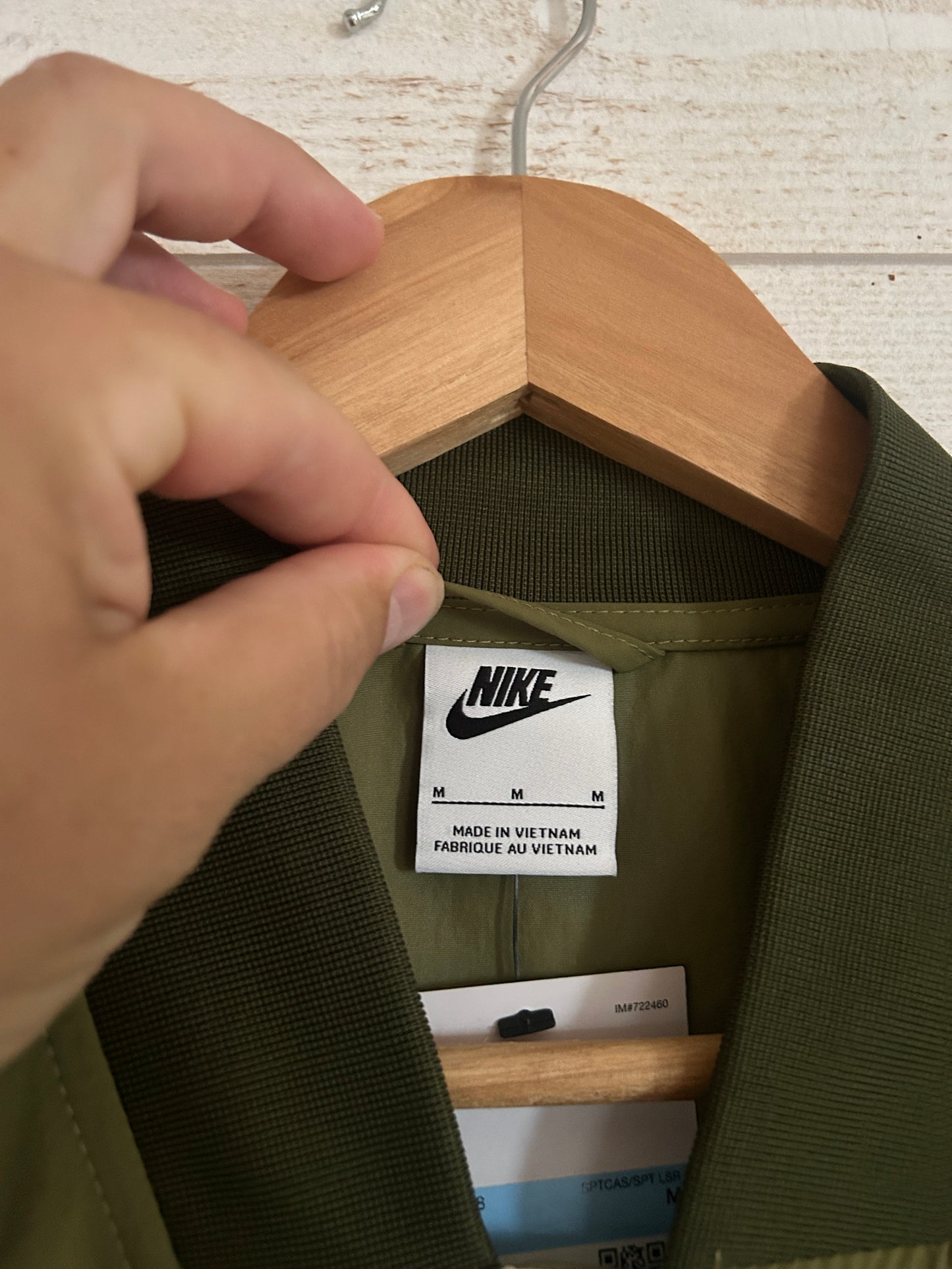 Nike – Veste Bomber Homme – Taille M – Vert Kaki