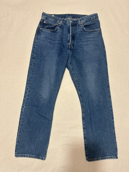 Jean Levi's 501 Crop Fit Droit Femme – W30 L26 Bleu