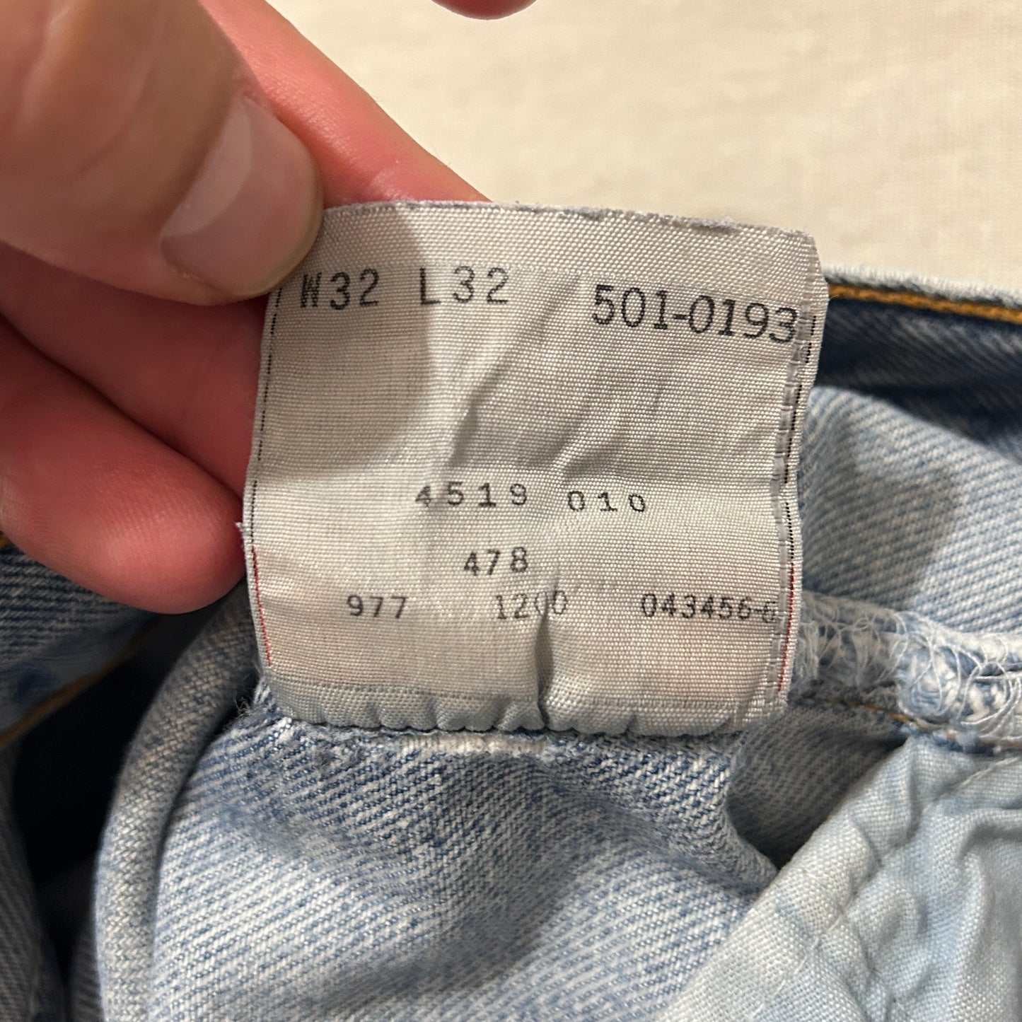 Levi's 501 Homme – Coupe Droite – Bleu Clair Délavé – W32 L32
