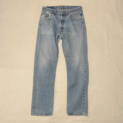 Levi's 501 Homme – Coupe Droite – Bleu Clair Délavé – W32 L32