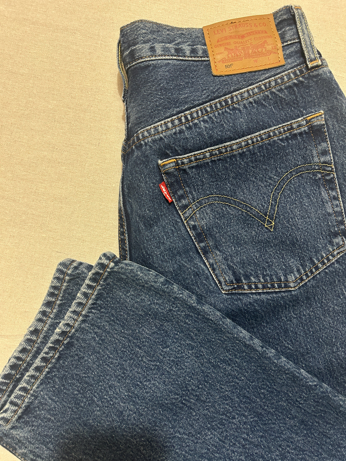 Jean Levi's 501 Crop Fit Droit Femme – W30 L26 Bleu