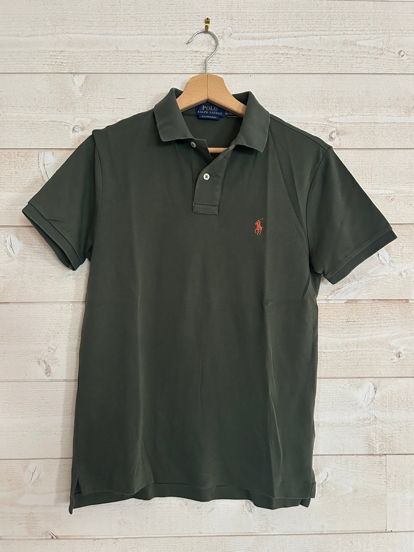 Polo Classique "Custom Slim Fit" • POLO RALPH LAUREN • Taille S • Vert Kaki / Olive