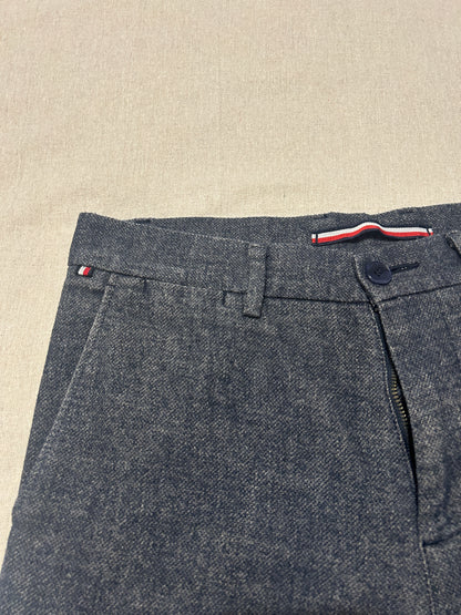Pantalon Tommy Hilfiger – Chino Bleecker Slim Stretch Homme – W30 L34 – Bleu/Gris