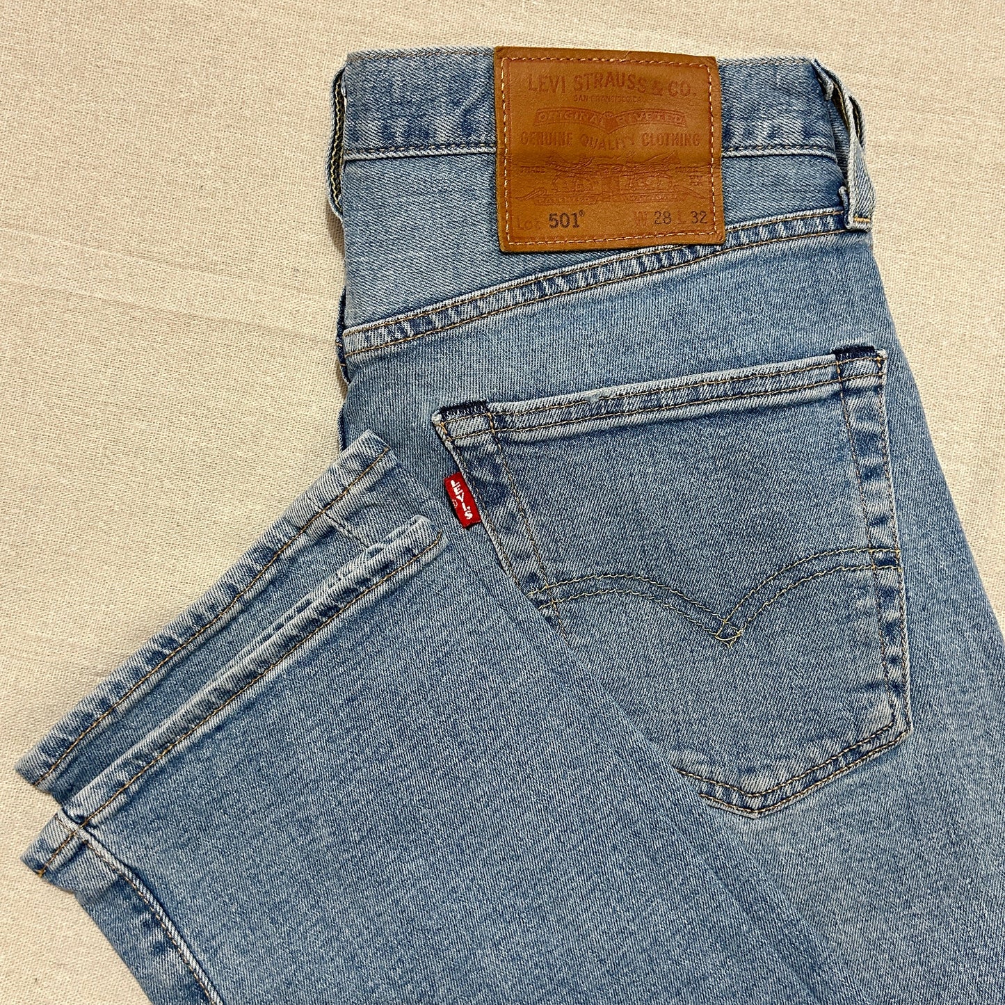 Levi's 501 Homme – Coupe Droite – Bleu Clair – W28 L32